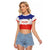 Custom Costa Rica Football Raglan Cropped T Shirt Map With Los Ticos Sporty Style - Wonder Print Shop