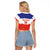 Custom Costa Rica Football Raglan Cropped T Shirt Map With Los Ticos Sporty Style - Wonder Print Shop