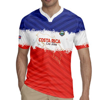 Custom Costa Rica Football Rugby Jersey Map With Los Ticos Sporty Style - Wonder Print Shop
