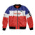 Custom Costa Rica Football Sleeve Zip Bomber Jacket Map With Los Ticos Sporty Style - Wonder Print Shop
