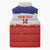 Custom Costa Rica Football Sleeveless Puffer Jacket Map With Los Ticos Sporty Style - Wonder Print Shop