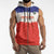 Custom Costa Rica Football Sleeveless Zip Hoodie Map With Los Ticos Sporty Style - Wonder Print Shop