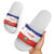 Costa Rica Football Slide Sandals Map With Los Ticos Sporty Style - Wonder Print Shop