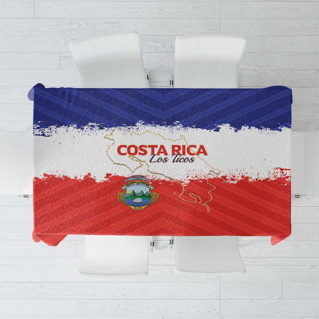Costa Rica Football Tablecloth Map With Los Ticos Sporty Style - Wonder Print Shop