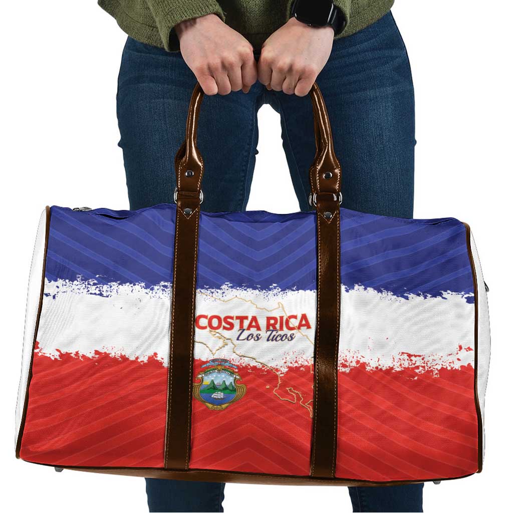 Costa Rica Football Travel Bag Map With Los Ticos Sporty Style - Wonder Print Shop