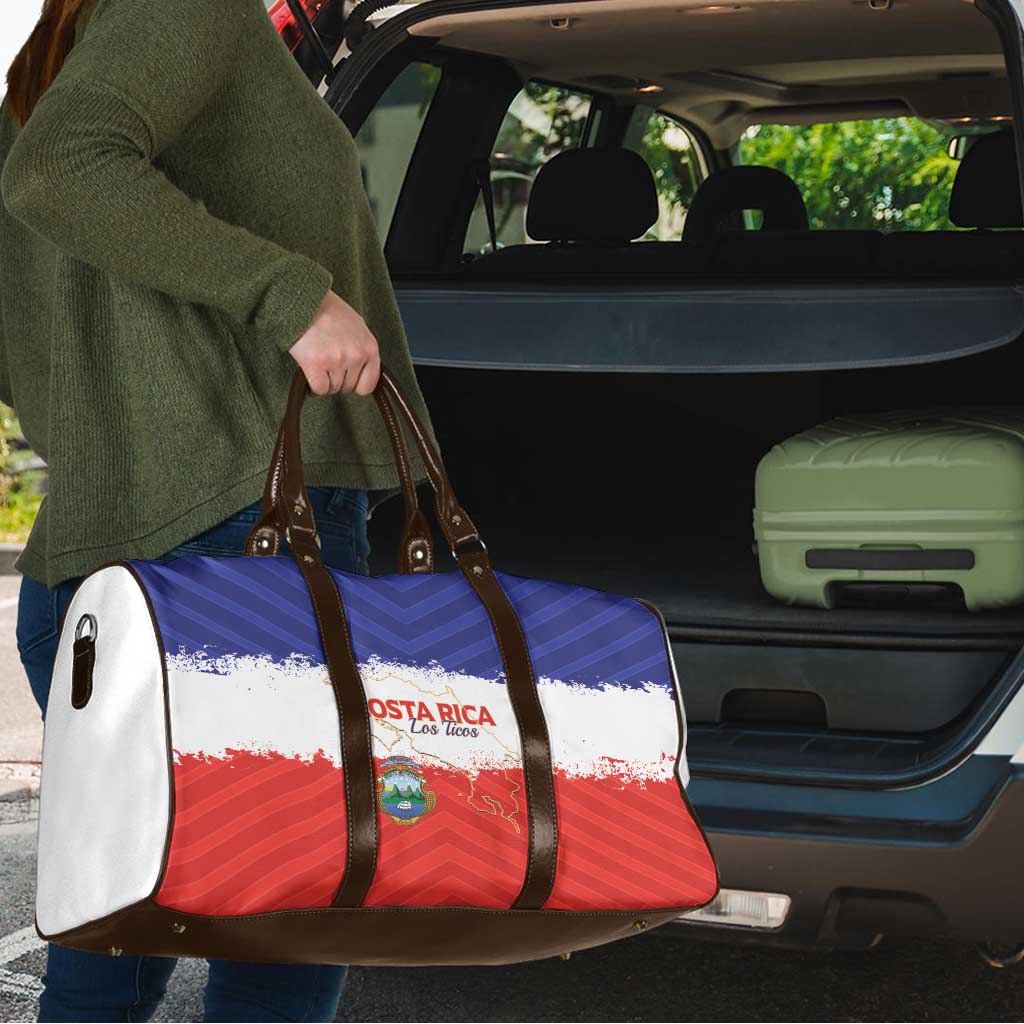 Costa Rica Football Travel Bag Map With Los Ticos Sporty Style - Wonder Print Shop