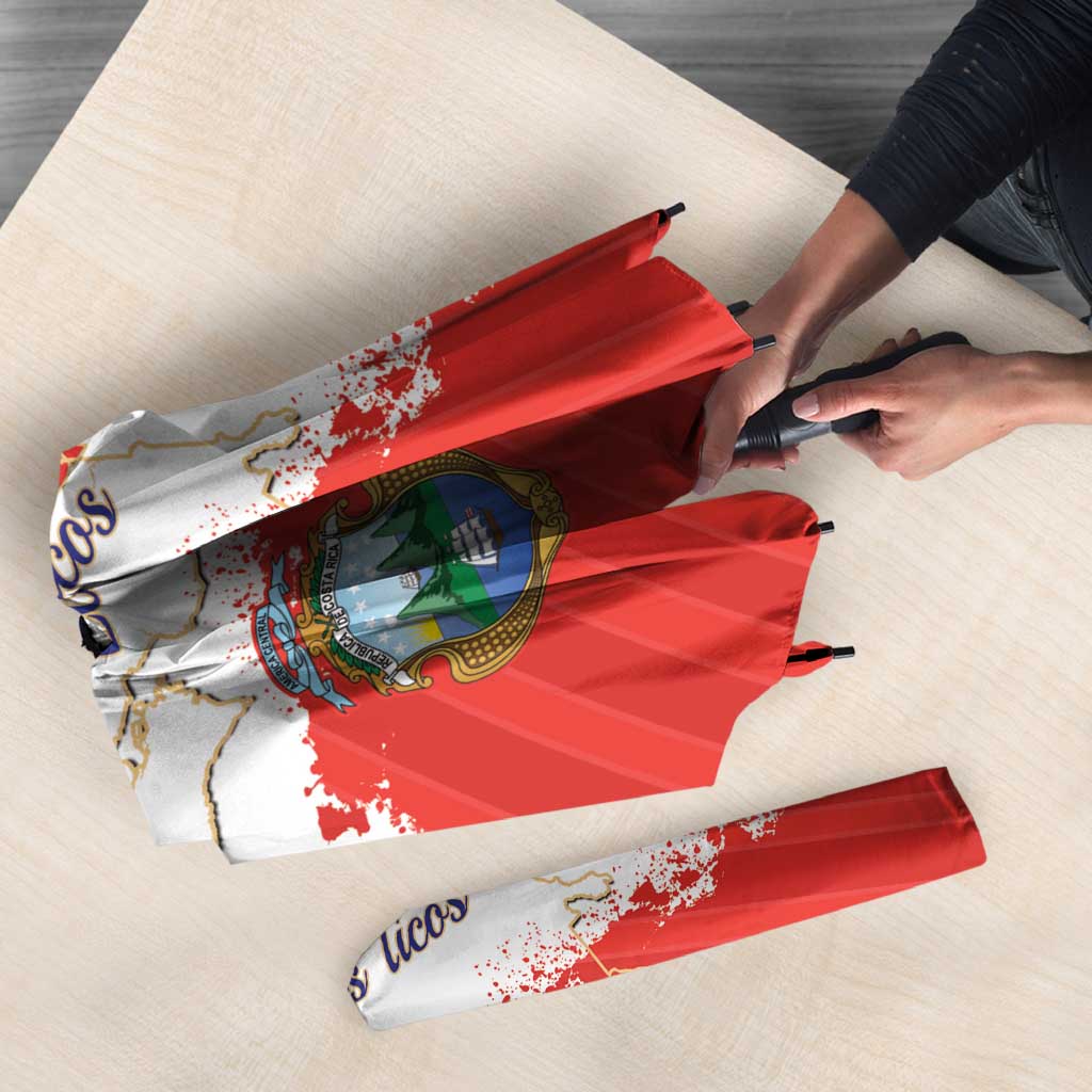 Costa Rica Football Umbrella Map With Los Ticos Sporty Style - Wonder Print Shop