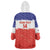 Custom Costa Rica Football Wearable Blanket Hoodie Map With Los Ticos Sporty Style - Wonder Print Shop