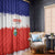 Costa Rica Football Window Curtain Map With Los Ticos Sporty Style - Wonder Print Shop