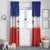 Costa Rica Football Window Curtain Map With Los Ticos Sporty Style - Wonder Print Shop