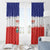Costa Rica Football Window Curtain Map With Los Ticos Sporty Style - Wonder Print Shop