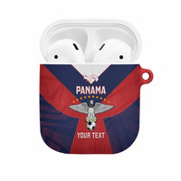 Custom Panama Football AirPods Case Los Canaleros Harpy Eagle - Wonder Print Shop