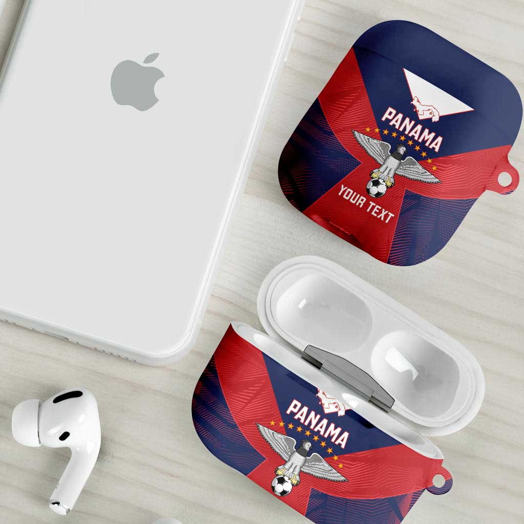Custom Panama Football AirPods Case Los Canaleros Harpy Eagle - Wonder Print Shop