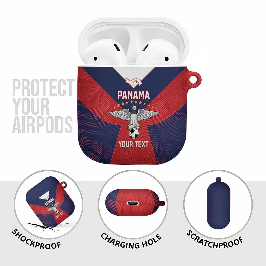Custom Panama Football AirPods Case Los Canaleros Harpy Eagle - Wonder Print Shop