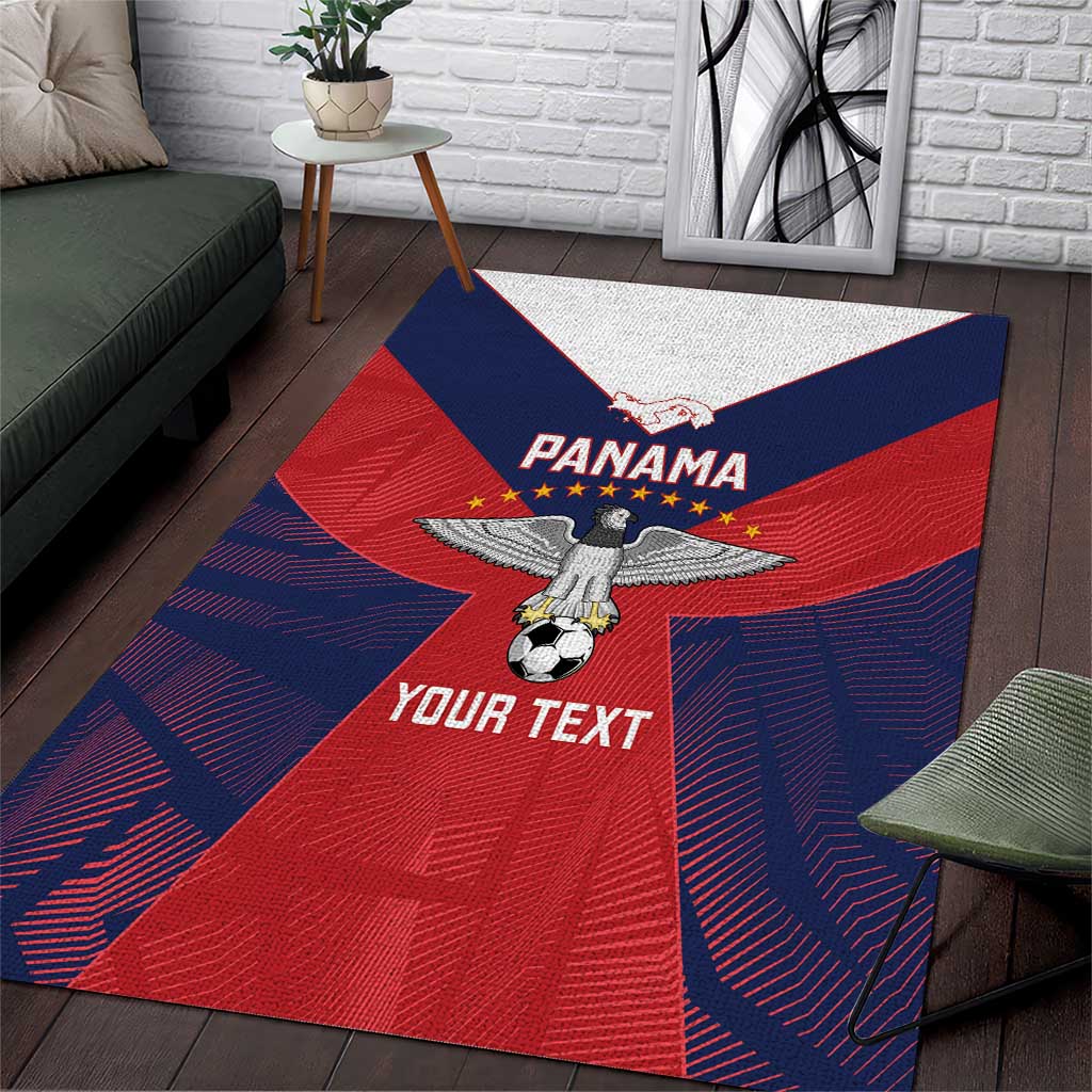 Custom Panama Football Area Rug Los Canaleros Harpy Eagle - Wonder Print Shop