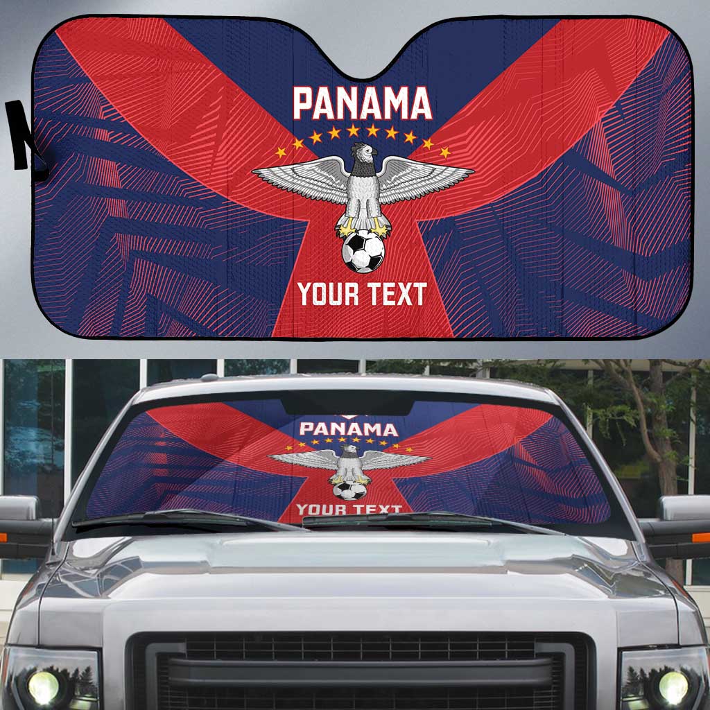 Custom Panama Football Auto Sun Shade Los Canaleros Harpy Eagle - Wonder Print Shop