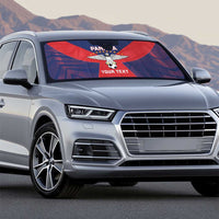 Custom Panama Football Auto Sun Shade Los Canaleros Harpy Eagle - Wonder Print Shop