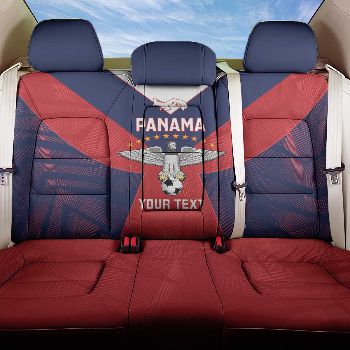 Custom Panama Football Back Car Seat Cover Los Canaleros Harpy Eagle - Wonder Print Shop