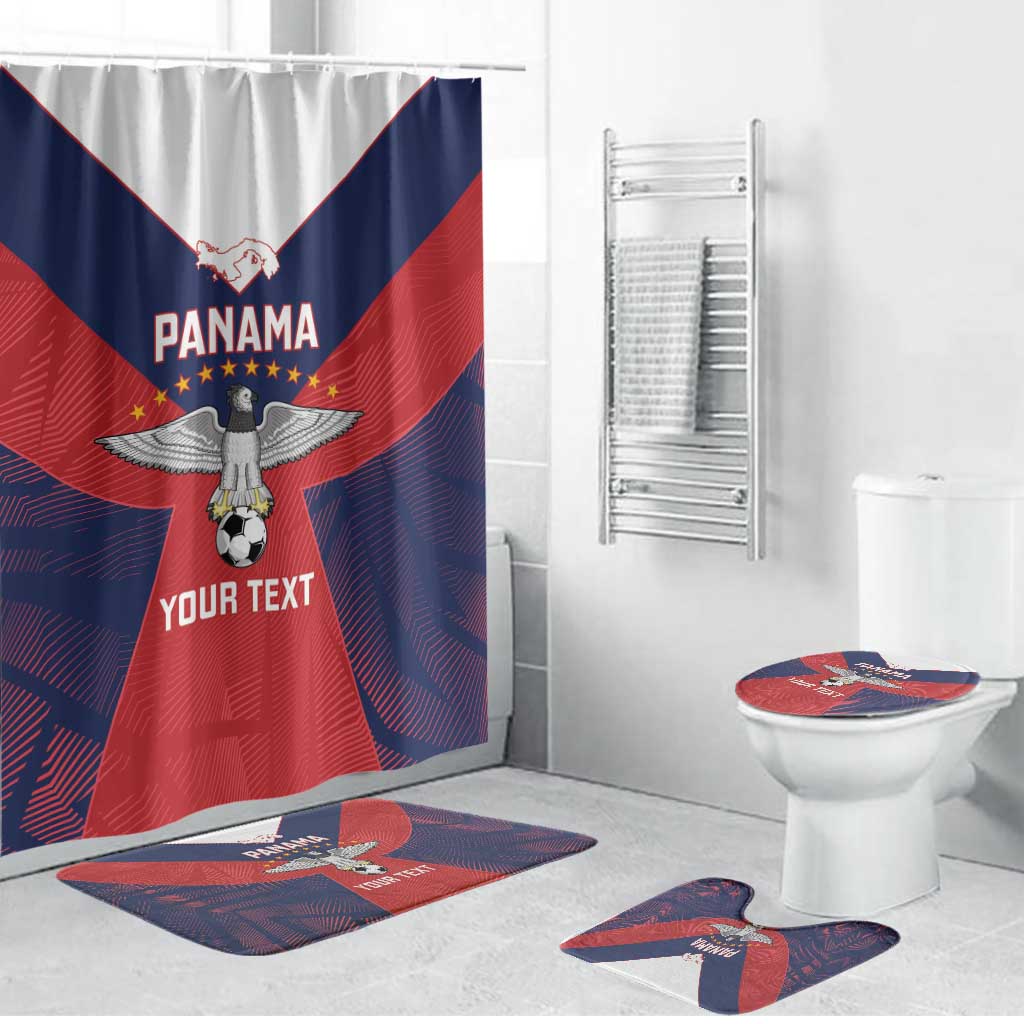 Custom Panama Football Bathroom Set Los Canaleros Harpy Eagle - Wonder Print Shop