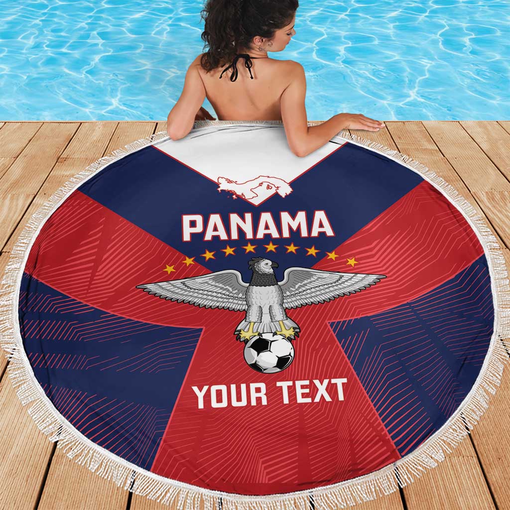 Custom Panama Football Beach Blanket Los Canaleros Harpy Eagle - Wonder Print Shop