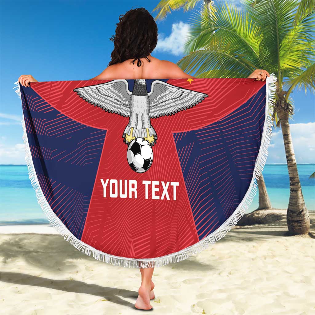 Custom Panama Football Beach Blanket Los Canaleros Harpy Eagle - Wonder Print Shop