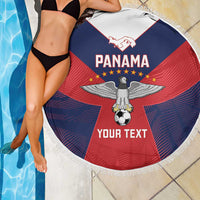 Custom Panama Football Beach Blanket Los Canaleros Harpy Eagle - Wonder Print Shop