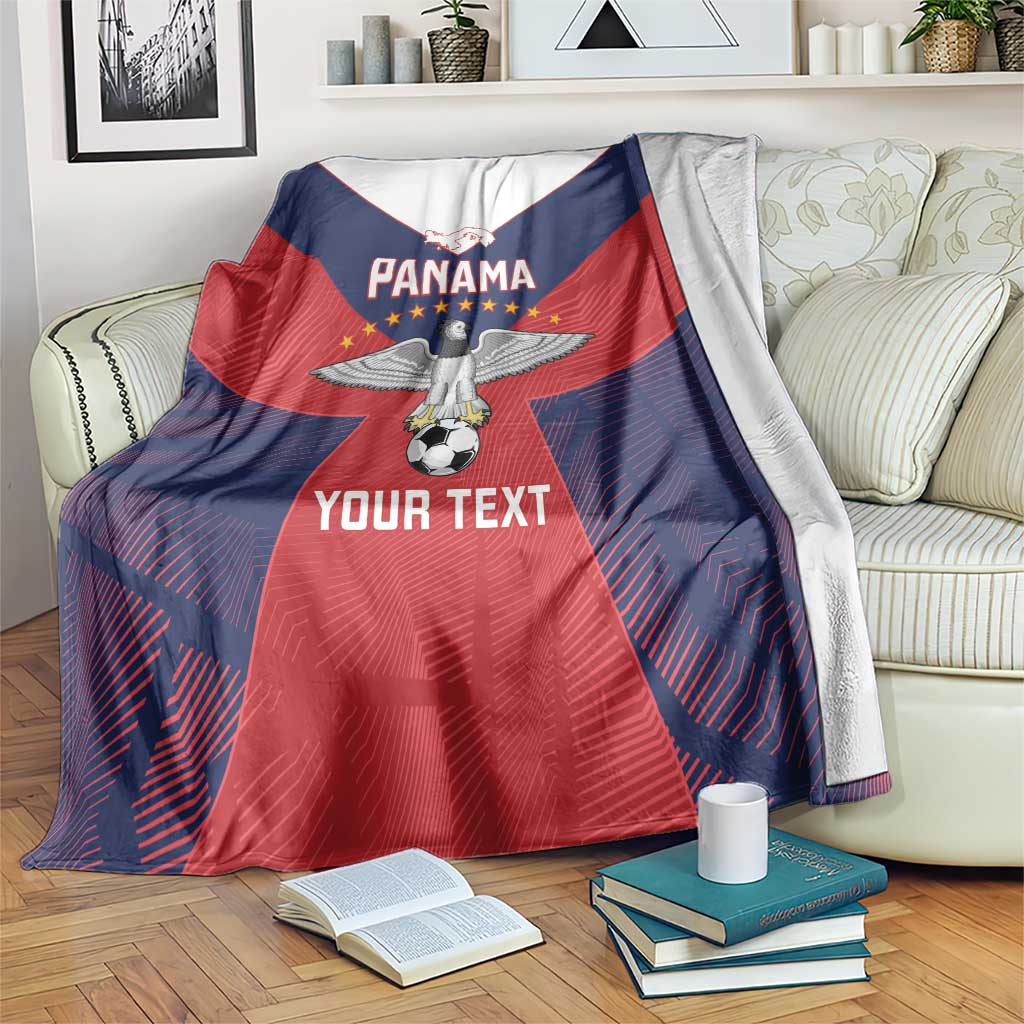 Custom Panama Football Blanket Los Canaleros Harpy Eagle - Wonder Print Shop