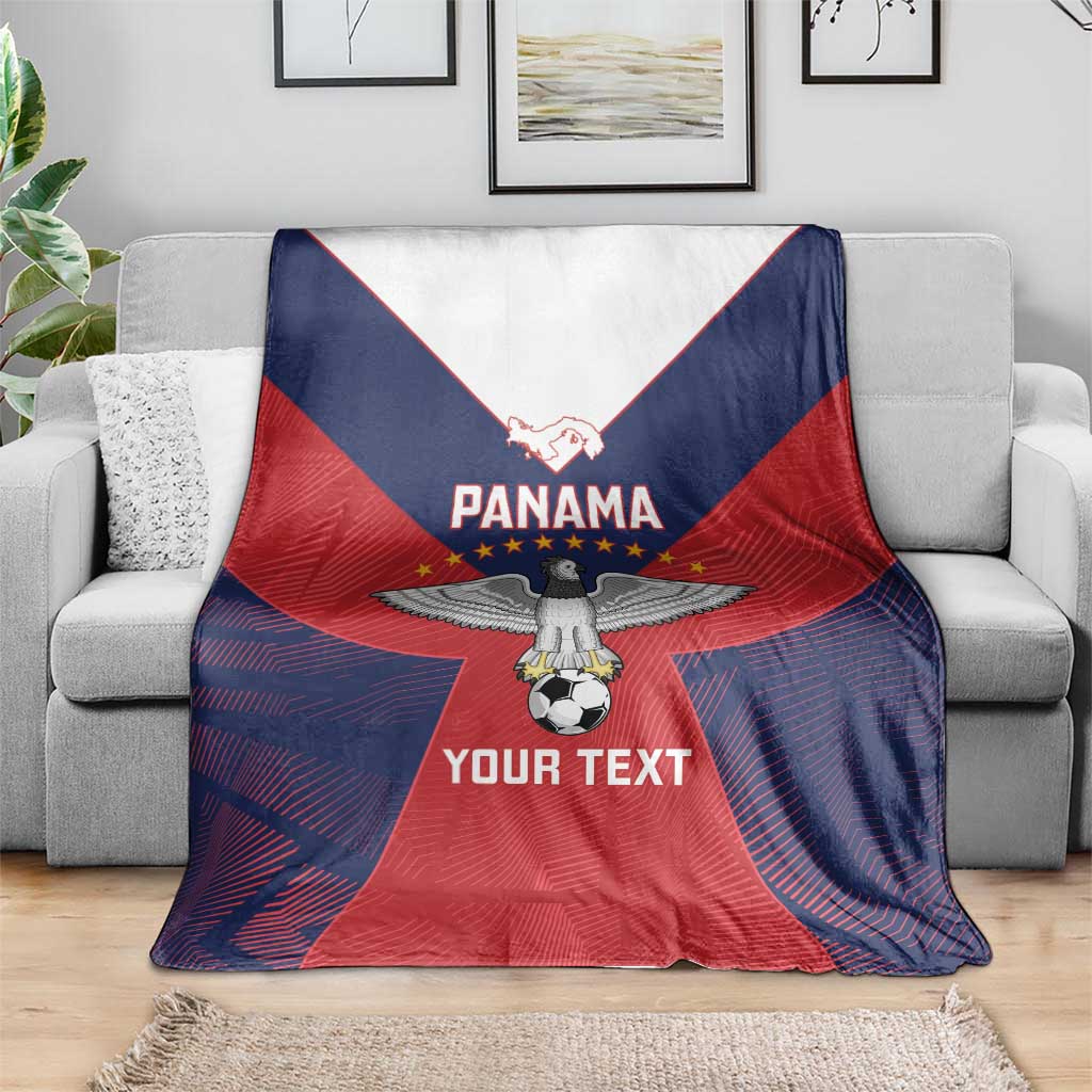 Custom Panama Football Blanket Los Canaleros Harpy Eagle - Wonder Print Shop