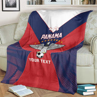 Custom Panama Football Blanket Los Canaleros Harpy Eagle - Wonder Print Shop