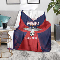 Custom Panama Football Blanket Los Canaleros Harpy Eagle - Wonder Print Shop