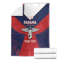 Custom Panama Football Blanket Los Canaleros Harpy Eagle - Wonder Print Shop