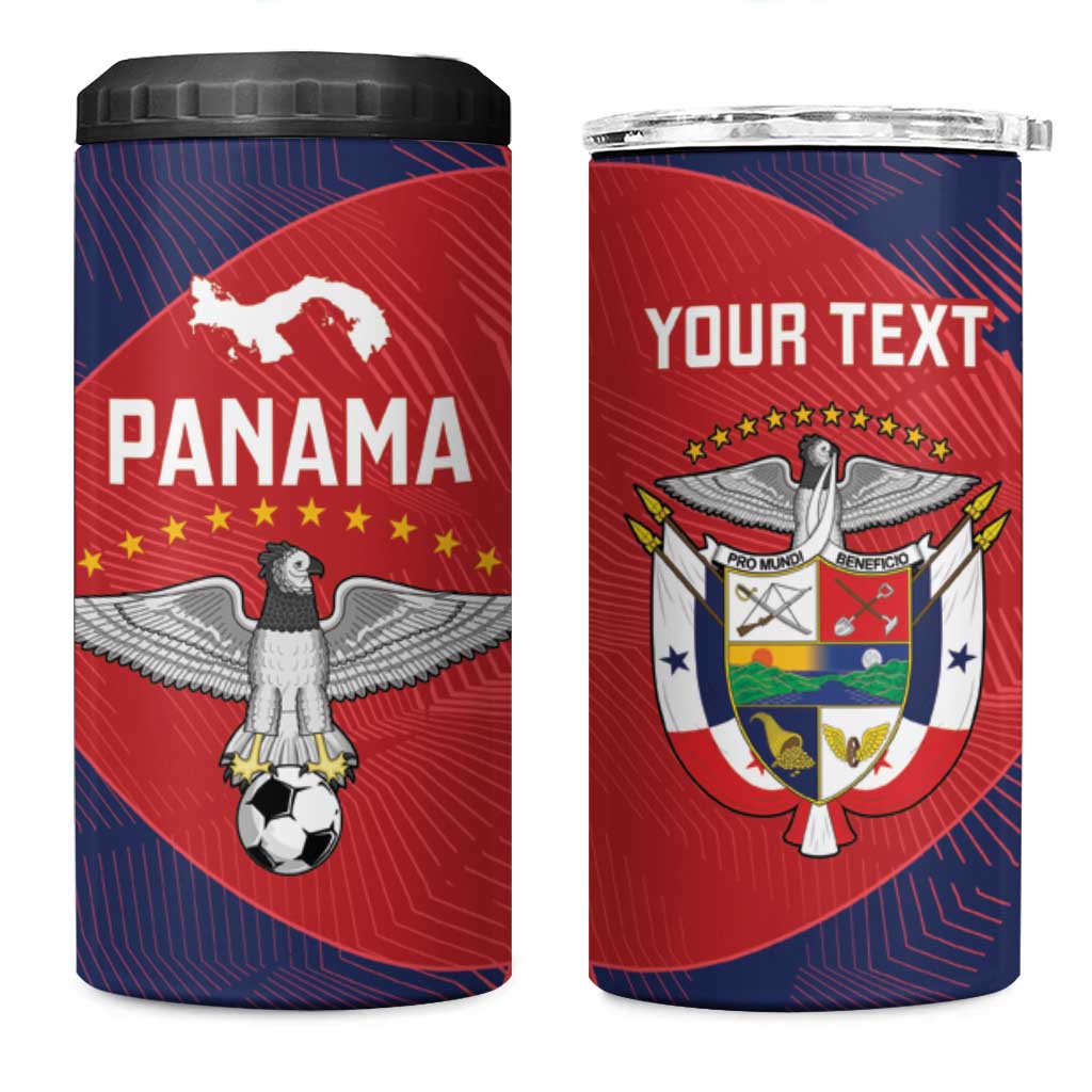 Custom Panama Football 4 in 1 Can Cooler Tumbler Los Canaleros Harpy Eagle - Wonder Print Shop