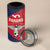 Custom Panama Football 4 in 1 Can Cooler Tumbler Los Canaleros Harpy Eagle - Wonder Print Shop