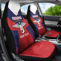 Custom Panama Football Car Seat Cover Los Canaleros Harpy Eagle - Wonder Print Shop