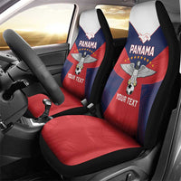 Custom Panama Football Car Seat Cover Los Canaleros Harpy Eagle - Wonder Print Shop