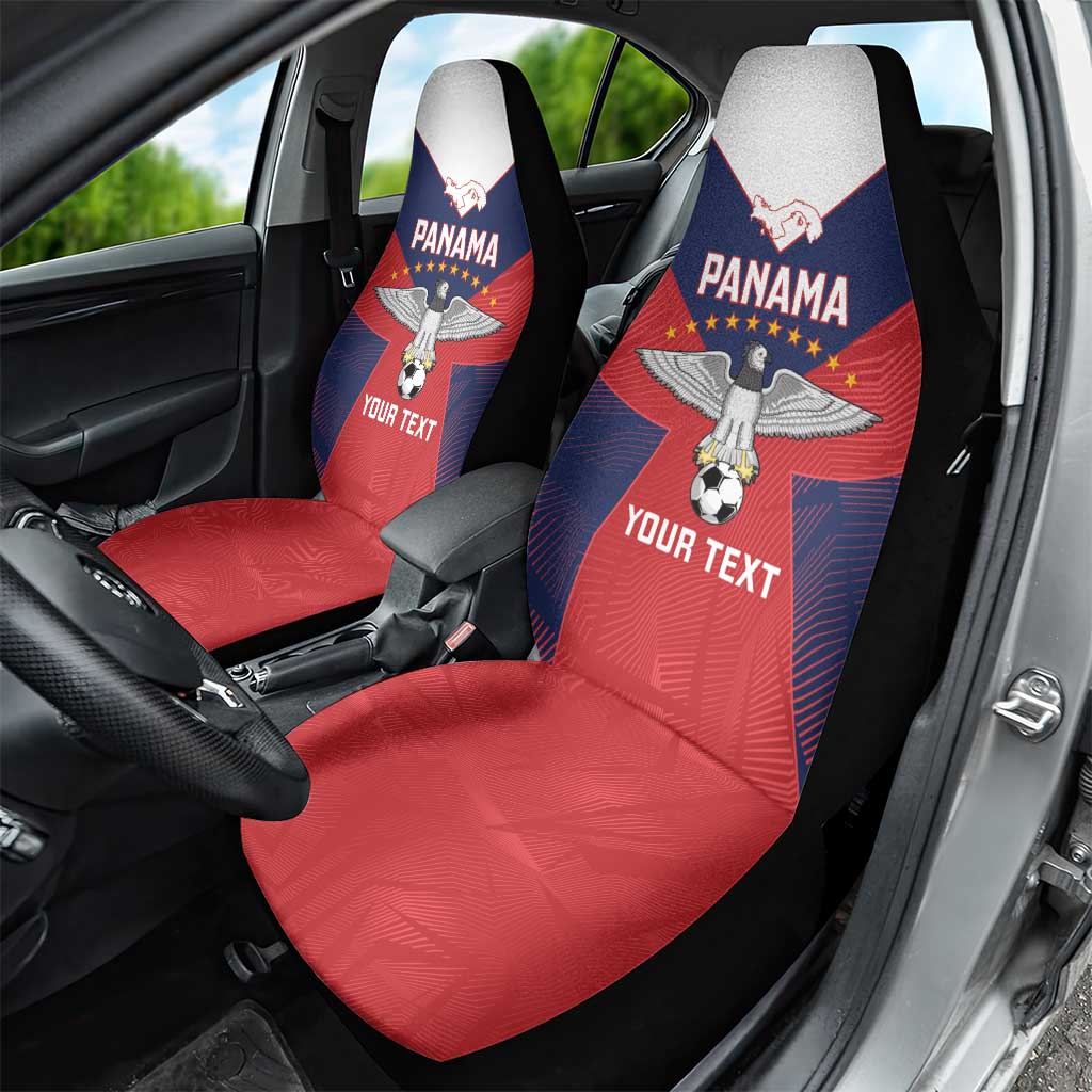 Custom Panama Football Car Seat Cover Los Canaleros Harpy Eagle - Wonder Print Shop
