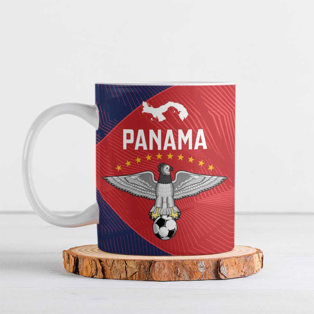Custom Panama Football Ceramic Mug Los Canaleros Harpy Eagle - Wonder Print Shop