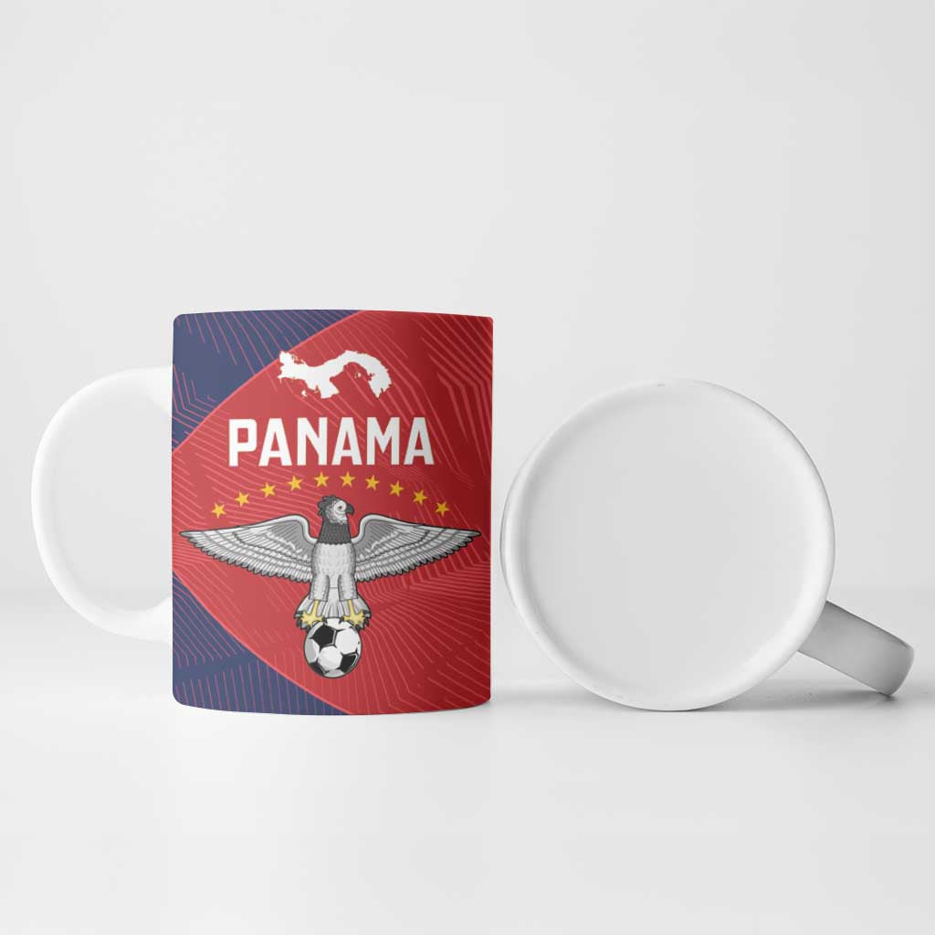 Custom Panama Football Ceramic Mug Los Canaleros Harpy Eagle - Wonder Print Shop