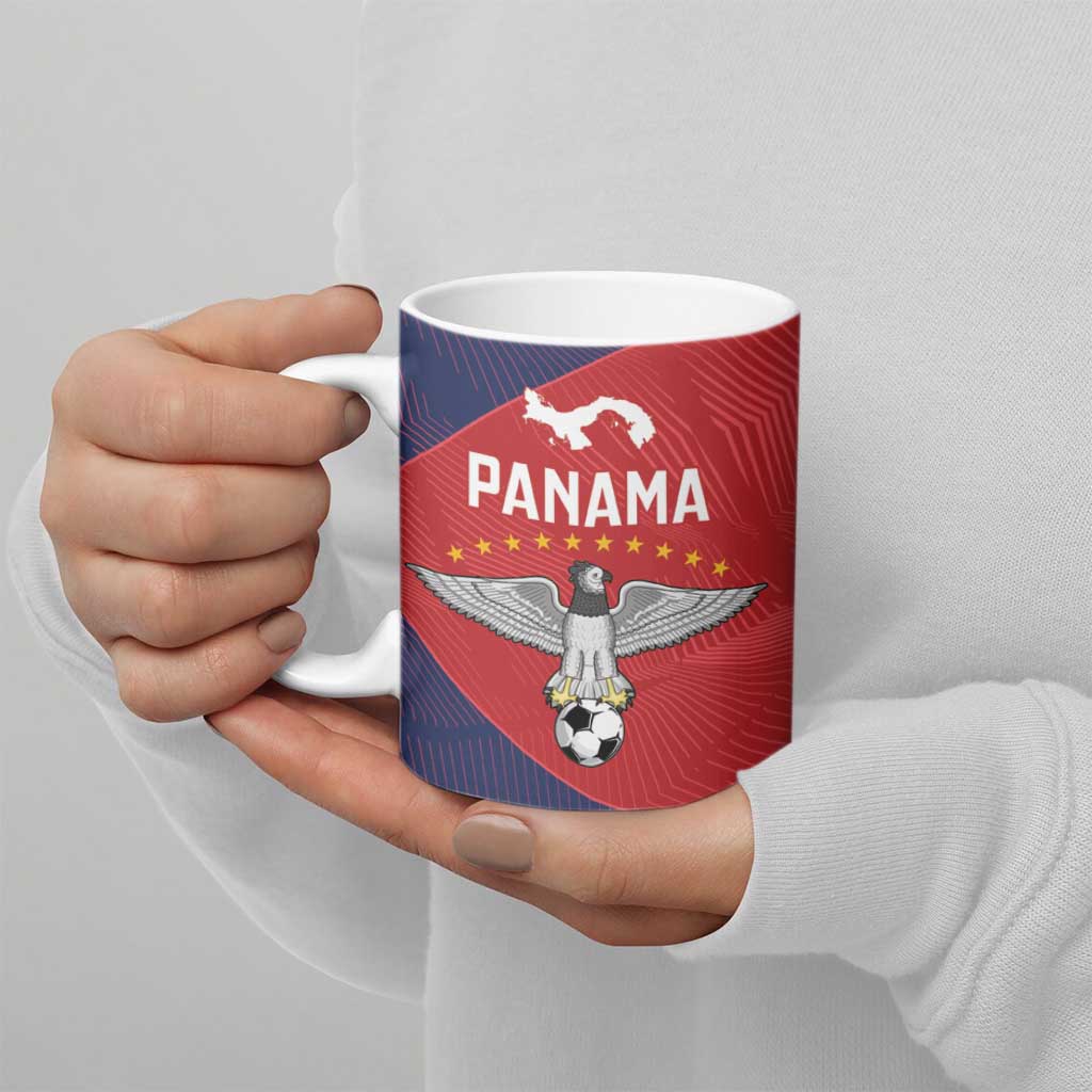 Custom Panama Football Ceramic Mug Los Canaleros Harpy Eagle - Wonder Print Shop