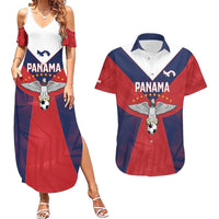 Custom Panama Football Couples Matching Summer Maxi Dress and Hawaiian Shirt Los Canaleros Harpy Eagle - Wonder Print Shop