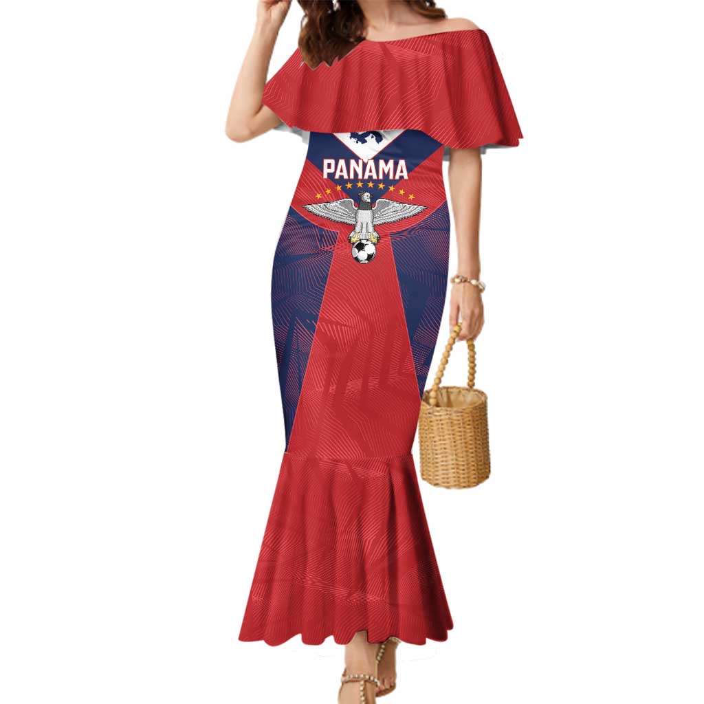Custom Panama Football Family Matching Mermaid Dress and Hawaiian Shirt Los Canaleros Harpy Eagle - Wonder Print Shop