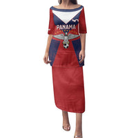 Custom Panama Football Family Matching Puletasi and Hawaiian Shirt Los Canaleros Harpy Eagle - Wonder Print Shop