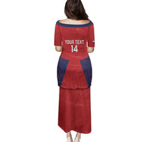 Custom Panama Football Family Matching Puletasi and Hawaiian Shirt Los Canaleros Harpy Eagle - Wonder Print Shop