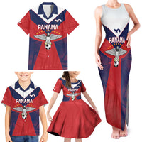 Custom Panama Football Family Matching Tank Maxi Dress and Hawaiian Shirt Los Canaleros Harpy Eagle - Wonder Print Shop