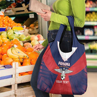 Custom Panama Football Grocery Bag Los Canaleros Harpy Eagle - Wonder Print Shop