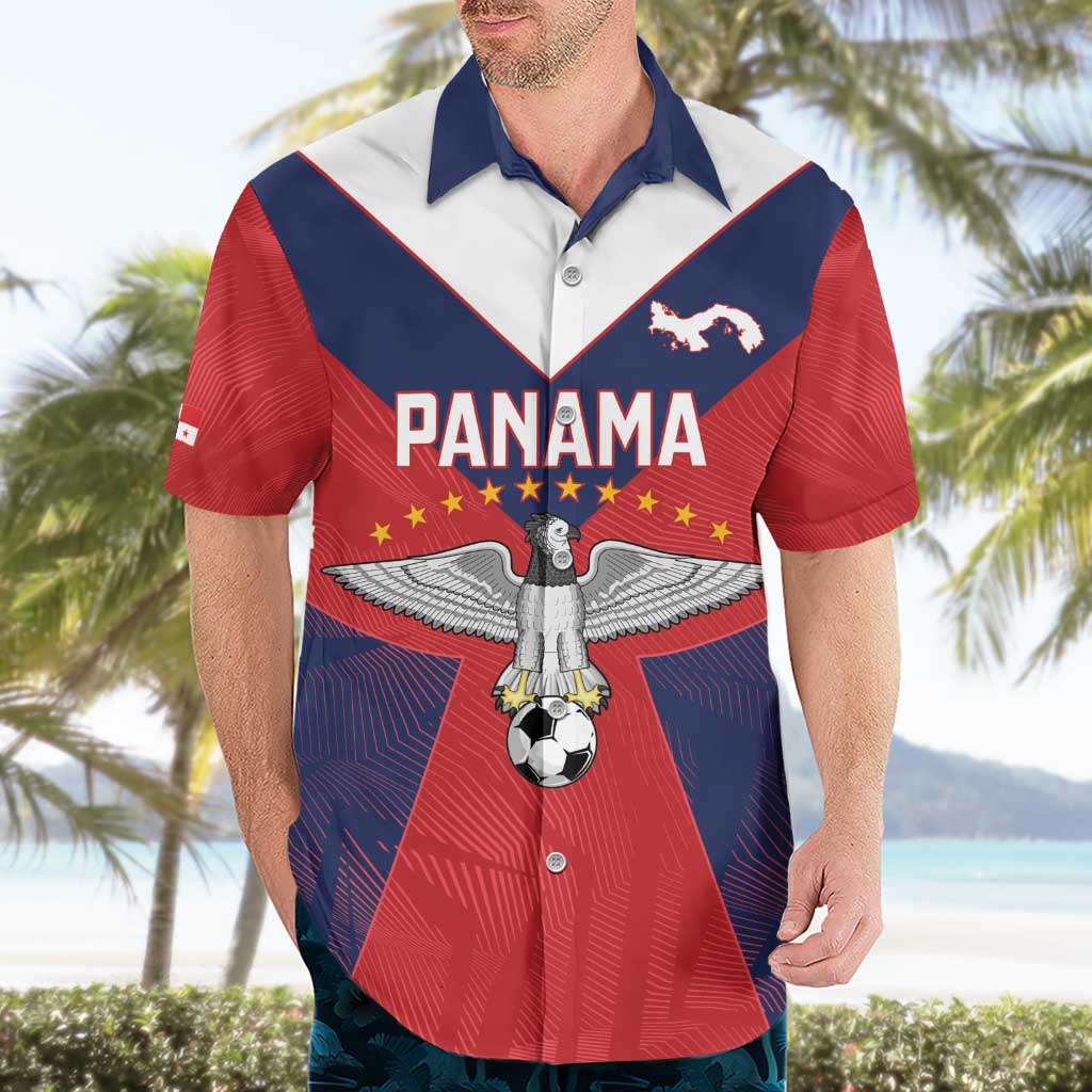 Custom Panama Football Hawaiian Shirt Los Canaleros Harpy Eagle - Wonder Print Shop