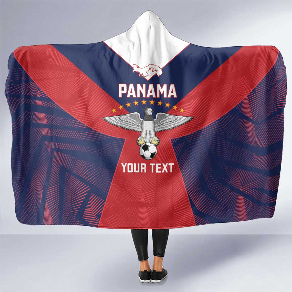 Custom Panama Football Hooded Blanket Los Canaleros Harpy Eagle - Wonder Print Shop