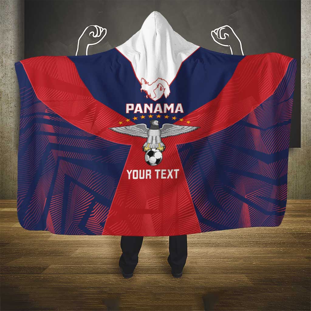 Custom Panama Football Hooded Blanket Los Canaleros Harpy Eagle - Wonder Print Shop