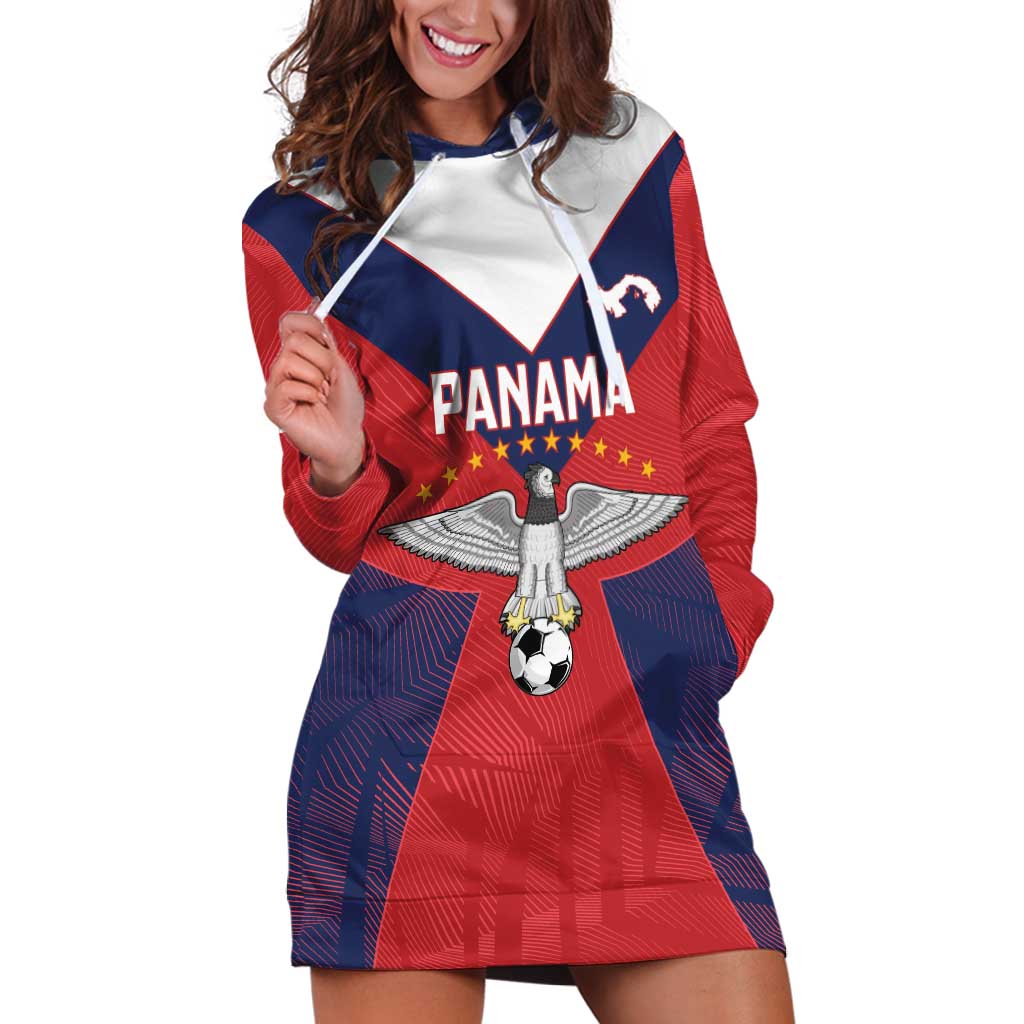 Custom Panama Football Hoodie Dress Los Canaleros Harpy Eagle - Wonder Print Shop