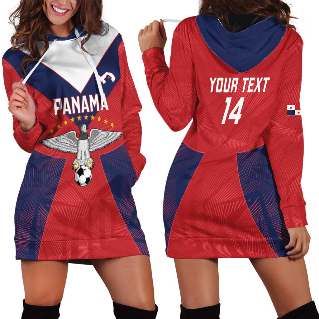 Custom Panama Football Hoodie Dress Los Canaleros Harpy Eagle - Wonder Print Shop
